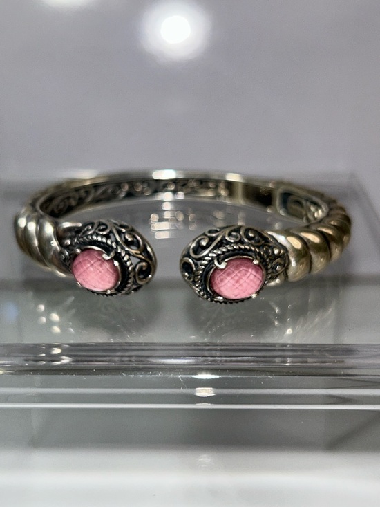 Carolyn Pollack Jewelry - NWOT Carolyn Pollack Sterling Silver Genuine Rose Quartz Doublet Cuff Bracelet